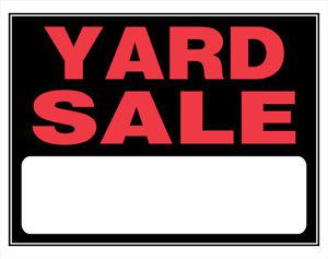 Yard sale, stuff galore!