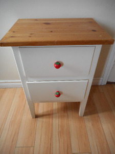 cute wooden stand with 2 drawers