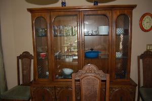dining table and hutch