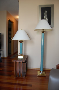 floor lamp and matching table lamp