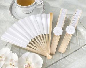 white fan for wedding