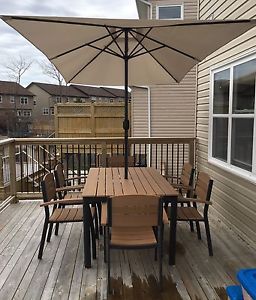 1 year old 9 piece patio set