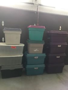 12 large storage or moving tubs