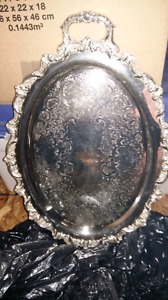 Antique silver tray