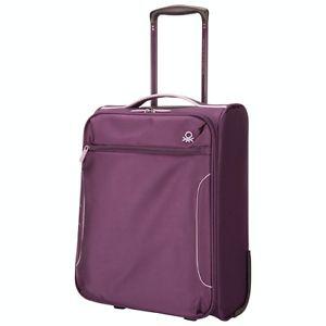 Benetton Firewall 2 pc 2-Wheel Spinner Luggage-Purple-NEW in