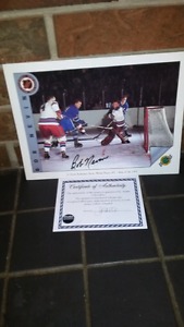 Bob Nevin autographed hockey photo