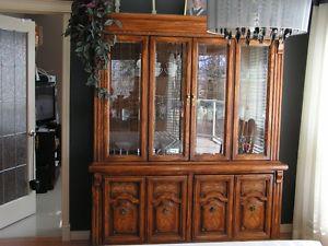 China Cabinet, Table and 6 Chairs