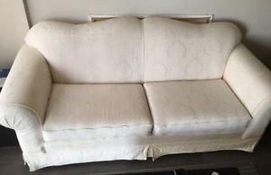 Couch and 2 chairs! Two white pillows included