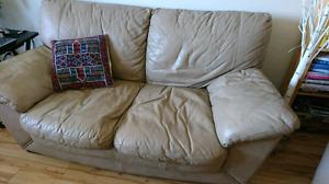 Couch and chair set - faux leather