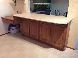 Counter and cabinets