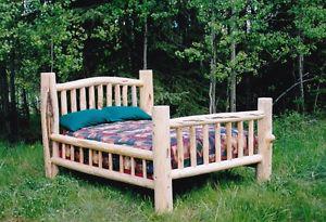 Custom Built Log Bed