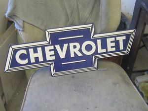 DECORATIVE CHEVY CHEVROLET TIN WALL SIGN $ MANCAVE