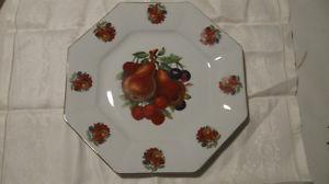 Decorative Plate Pears and Cherries
