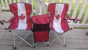 Double CANADIAN collapsible camp chairs $30 takes
