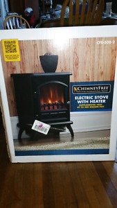 Electric stove with heater