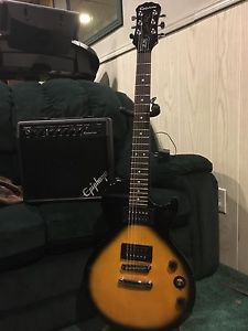 Epiphone Les Paul with 15 watt reverb amp