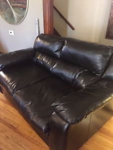 Faux Leather Love Seat