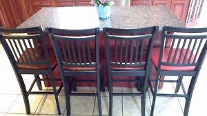 Four Wooden Mission Stools 24 Inches