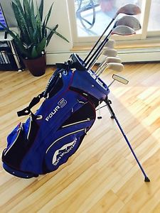 Full set of golf clubs and bag