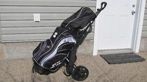 Golf Clubs and Cart