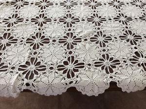 Hand crocheted table cloth