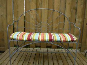 Heavy Wrought Iron Patio Love Seat Bench from Winners