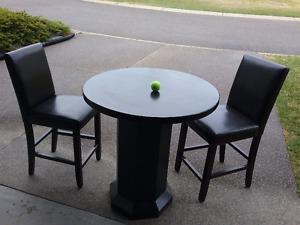 High Top Dining/Cafe Table and 2 Chairs