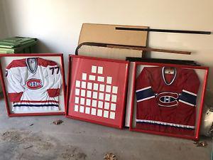 Hockey jerseys and frames