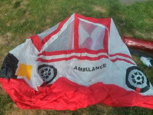 Kids Car Tent (ambulance theme)- LIKE NEW!