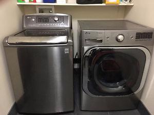 LG Stainless Steel Top Load and Dryer set