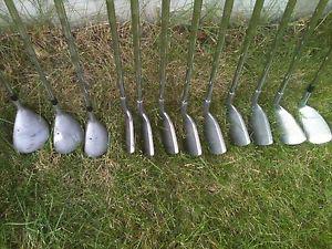 Left handed clubs. Woods and Irons