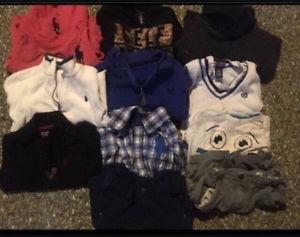 Lot of boys clothes sweaters shirts Ralph Lauren guess