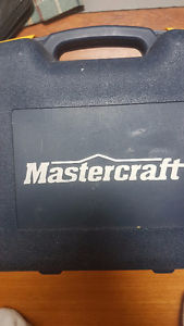 Mastercraft sander in case with sanding items