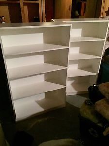 Matching White Bookshelves
