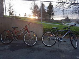 Mountain bikes - His and Hers