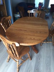 Oak Table + 4 Chairs