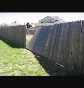 Old wood fence removal