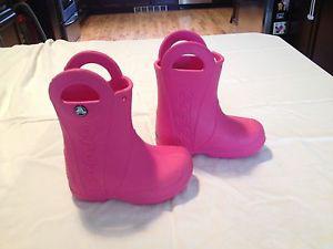 Pink Croc Rain boots