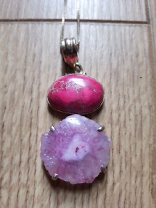 Pink Turquoise and pink Quartz