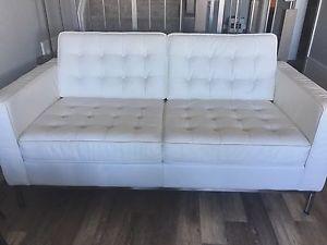 Real white leather sofa from EQ3