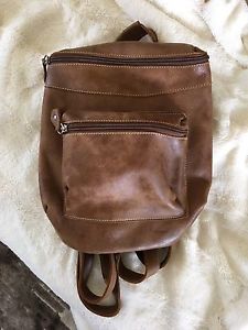 Roots Leather Backpack purse