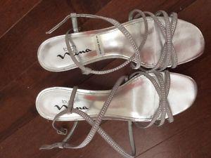 Silver sparkly sandals