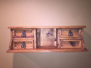 Solid wood decorative wall shelf