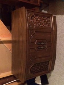 Stereo in cabinet