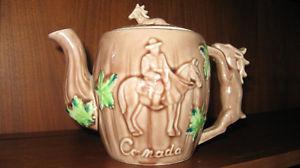 Teapot With Mountie and Horse