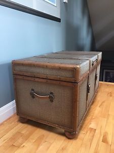 Trunk with matching suitcase endtable - one of a kind!