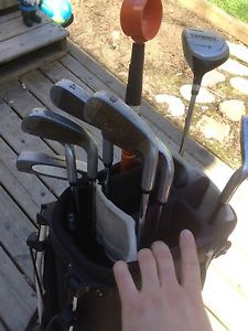 Used Left Golf Clubs with Nike Bag
