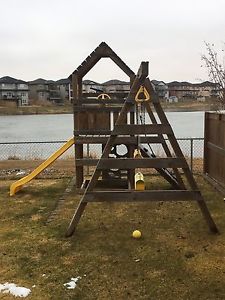 Wooden swing set for sale