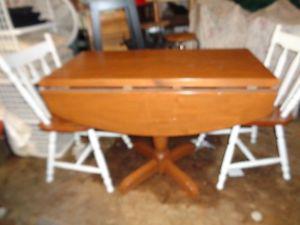 drop leaf table with 2 chairs