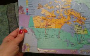 's Canadian Airlines Route puzzle map- still sealed!!